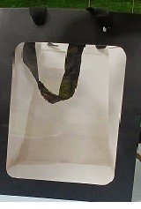 Transparent PVC Window Paper Gift Bag with Handle