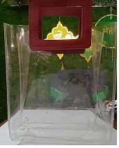 Premium Transparent PVC Hamper Bag with Hard Base – Large Size