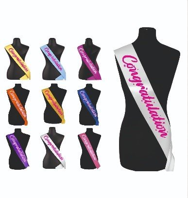 Birthday / Celebration Party Sash – Multicolor (Congratulations Theme)
